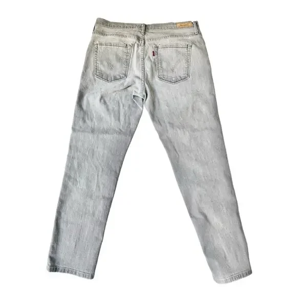 Levi's The Original Jean Grey Mid Rise Straight Leg Boyfriend Jeans 10 Medium - Picture 10 of 12